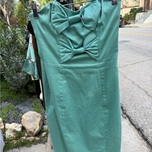 Betsey Johnson Teal Dress with Bow Details